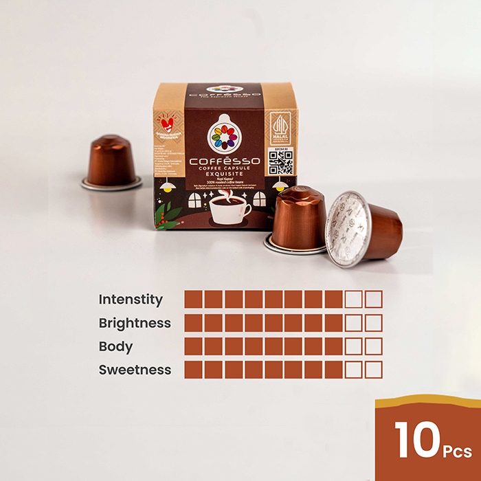 

Coffesso Capsule Exquisite 10s – Kopi Kapsul