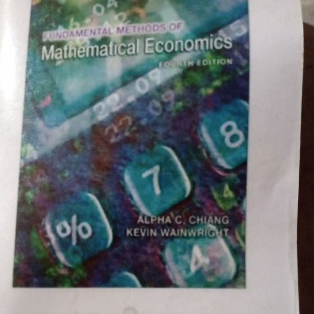 Buku FUNDAMENTAL METHODS OF Mathematical Economics