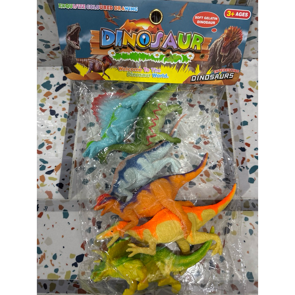 Mainan Hewan/Dino/Dino isi 6/Mainan Dino