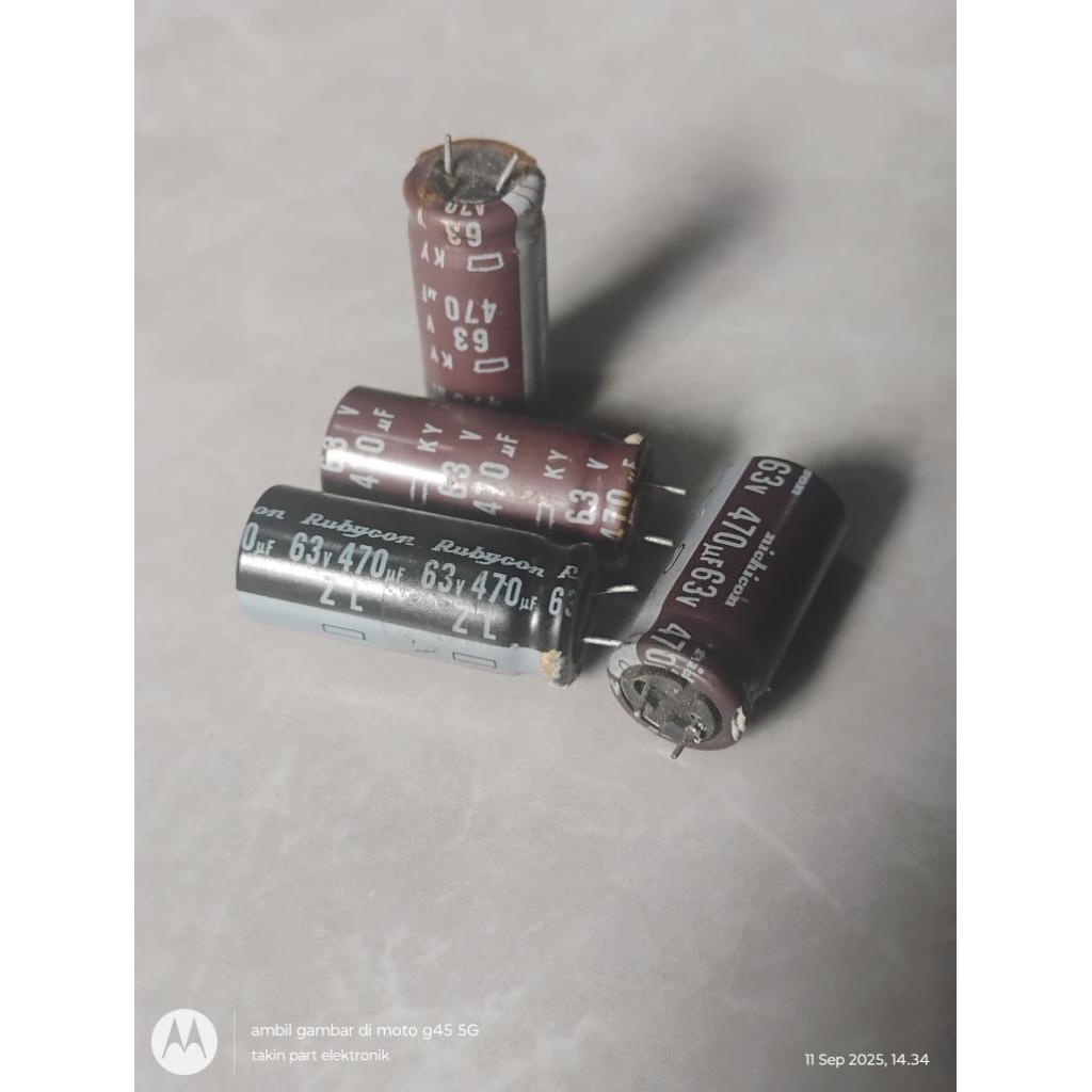 elco 63v 470 uf original cabutan