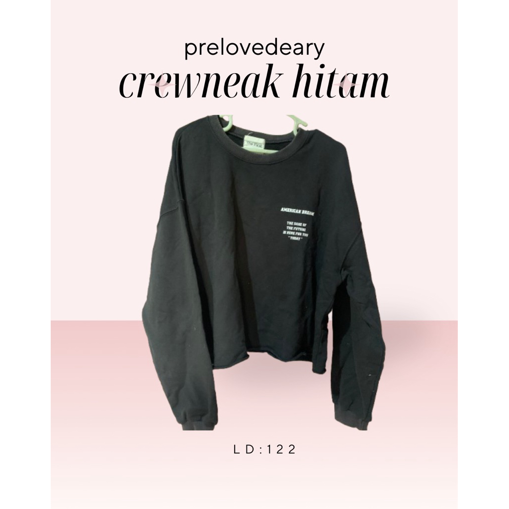 [PRELOVED] Crewneck Hitam