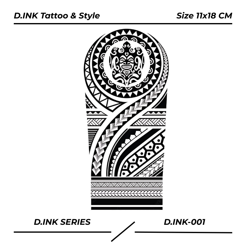 PREMIUM D.INK-001 Tattoo Temporary Fruit Ink Tahan Lama Ukuran 11x18 CM Tato Temporer Semi Permanen 