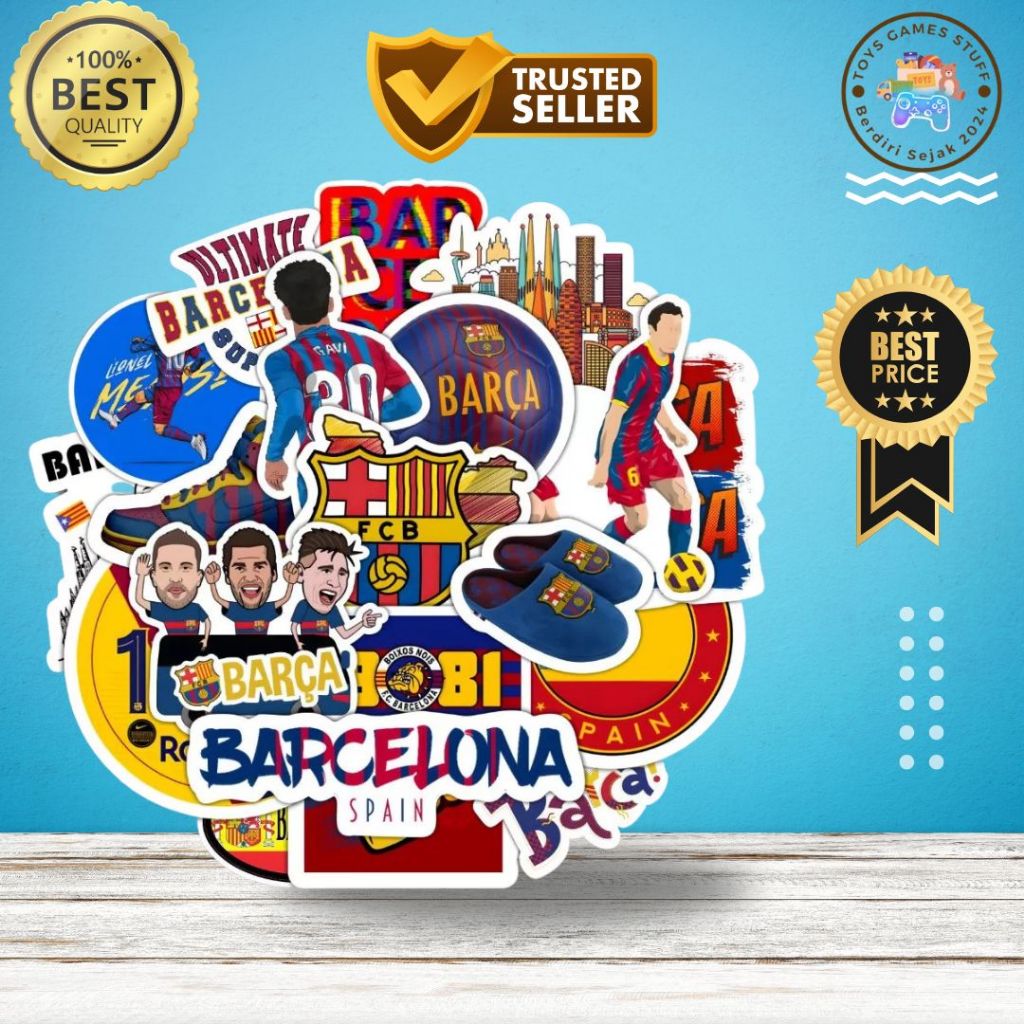 

Stiker Aesthetic Pack Barcelona Vinyl Waterproof 50 Pcs Best Quality Product
