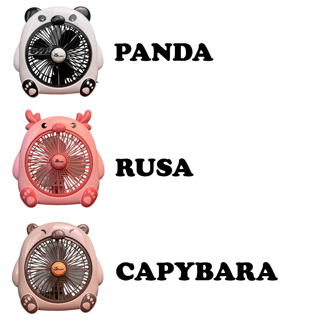 Miyoshi Kipas Karakter Panda Premium 9" / Kipas Karakter/Desk fan/Kipas meja