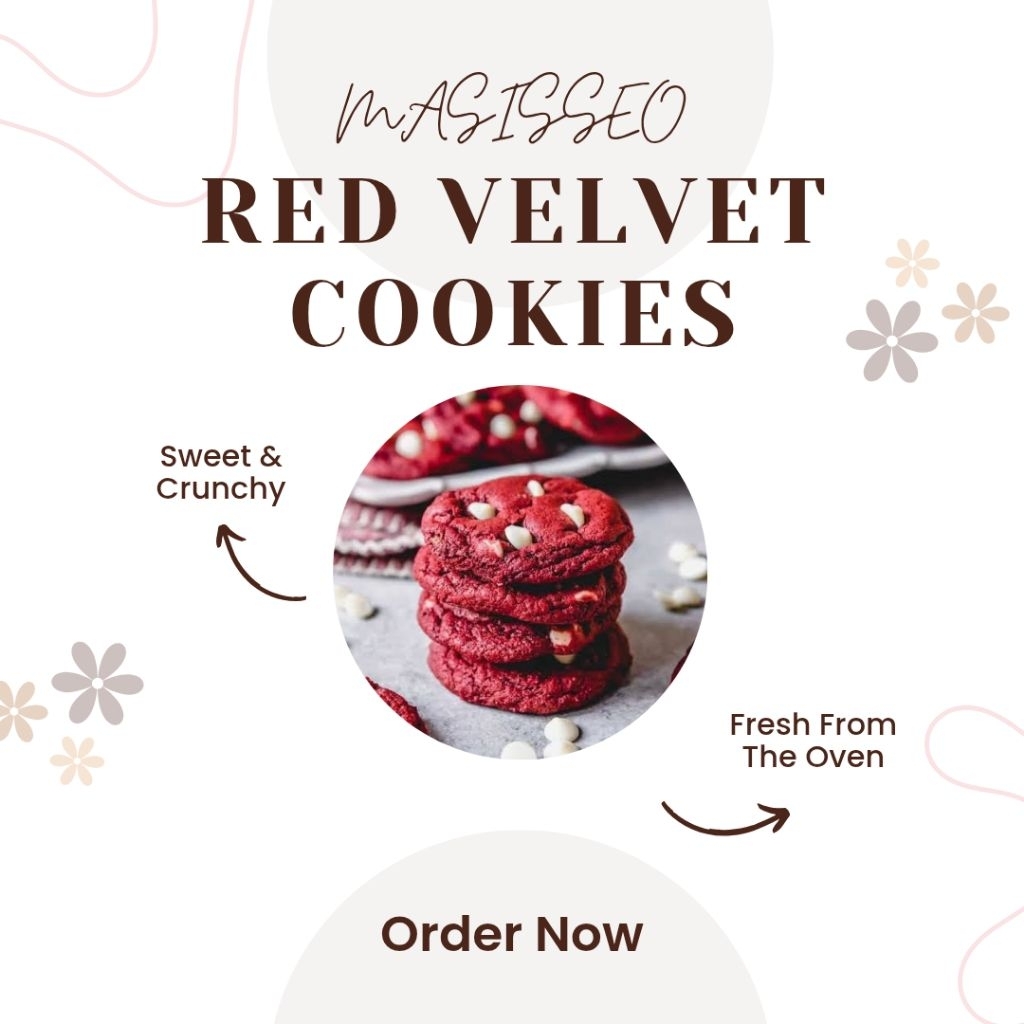 

Red Velvet Soft Cookies, harga per 1 pcs
