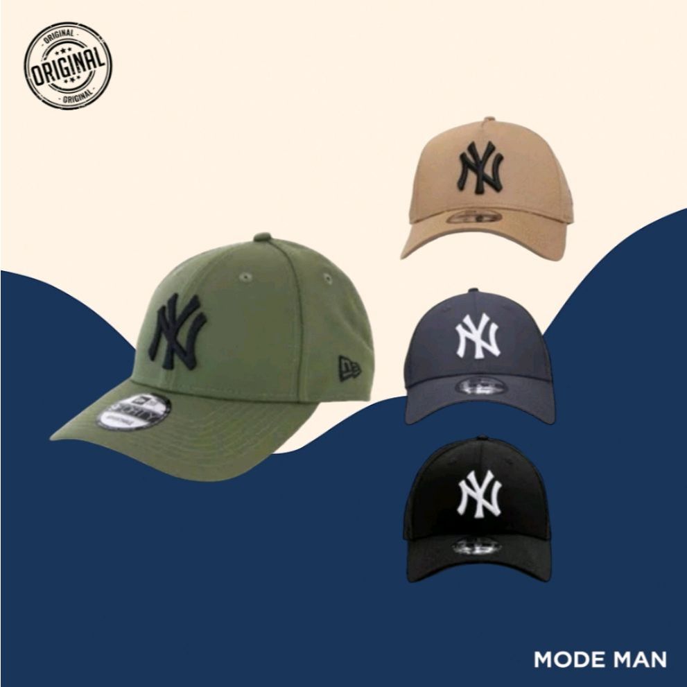 New Era 9Forty / 9 Forty Strapback Hat – Topi Adjustable One Size, Model Klasik NY – 100% Original