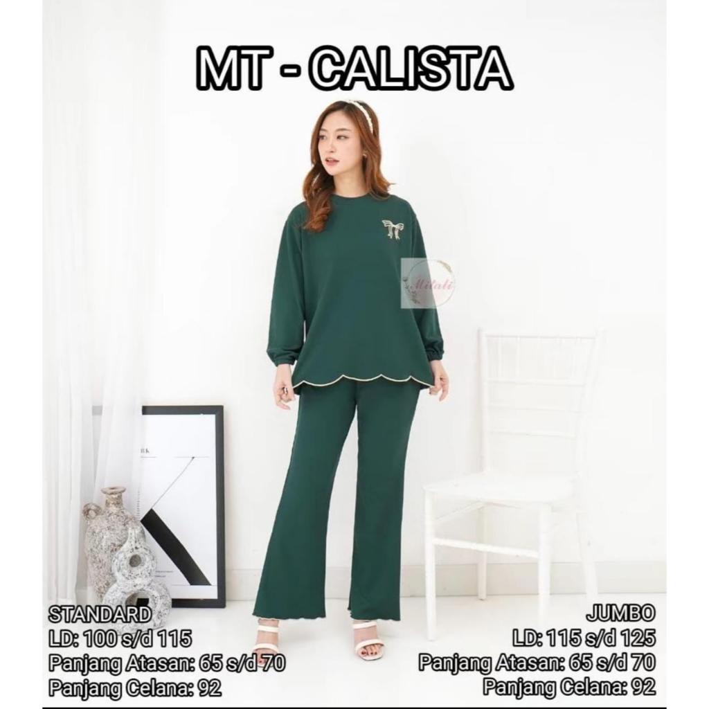 D - Oneset Calista Knit Osaka Variasi Bordir Pita