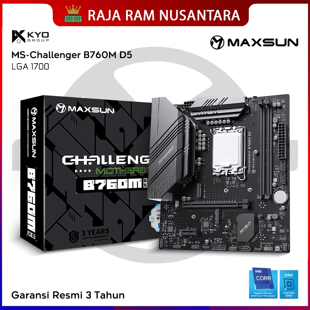 MAXSUN Challenger B760M D5 Motherboard LGA 1700 Micro ATX KYO Group Motherboard LGA 1700 Micro DDR5