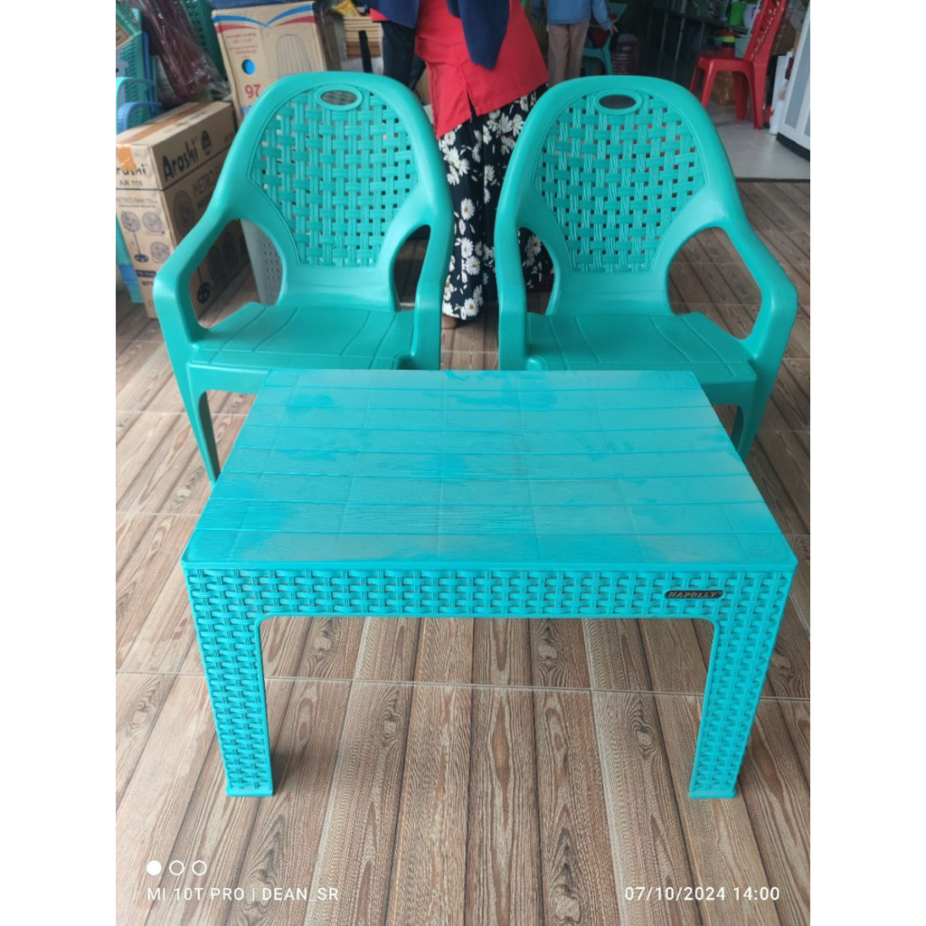 Napolly - Paket 2 Kursi + Meja Napolly / Meja Teras / Kursi Teras / Kursi santai