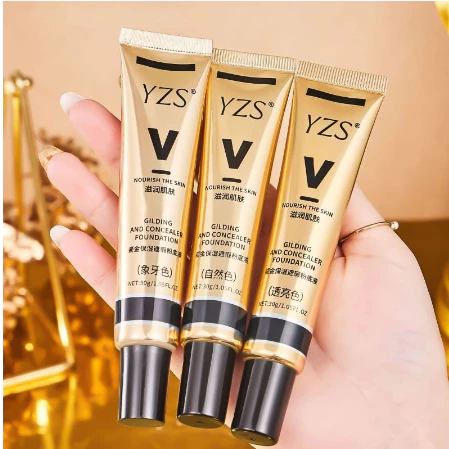 YZS Original Foundation Gilding And Concealer Liquid Foundation Moisturizing Waterproof