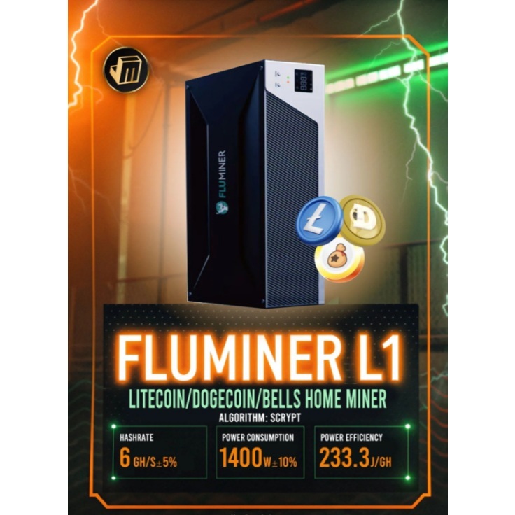 FLUMINER New Series Mining LTC DOGE BTC Bitcoin Crypto READY PO JINGLEMINING Authorized Dealer