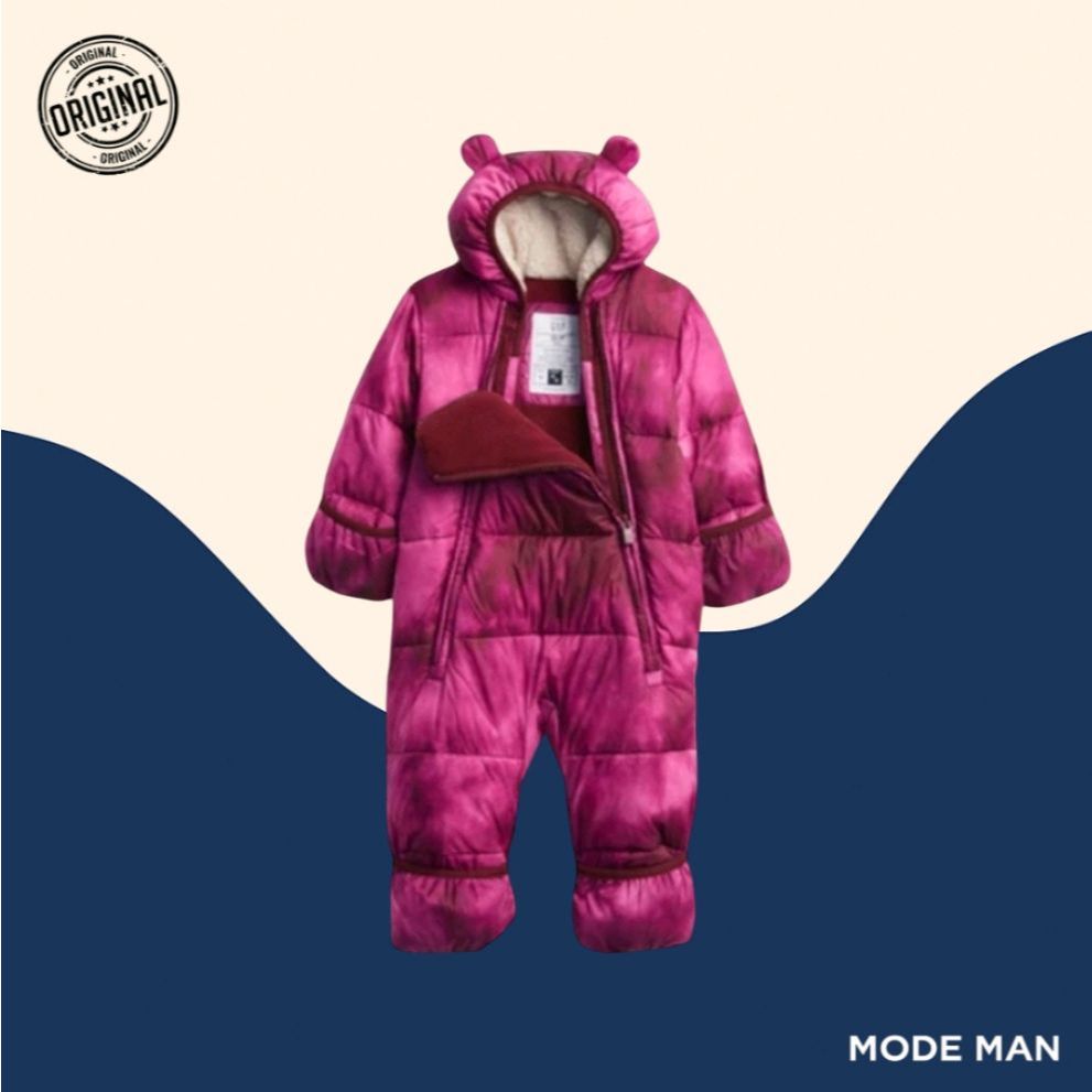 Gap Baby 100% Recycled Polyester ColdControl Max Puffer - Happy Pink – Jaket Bayi Hangat Musim Dingi