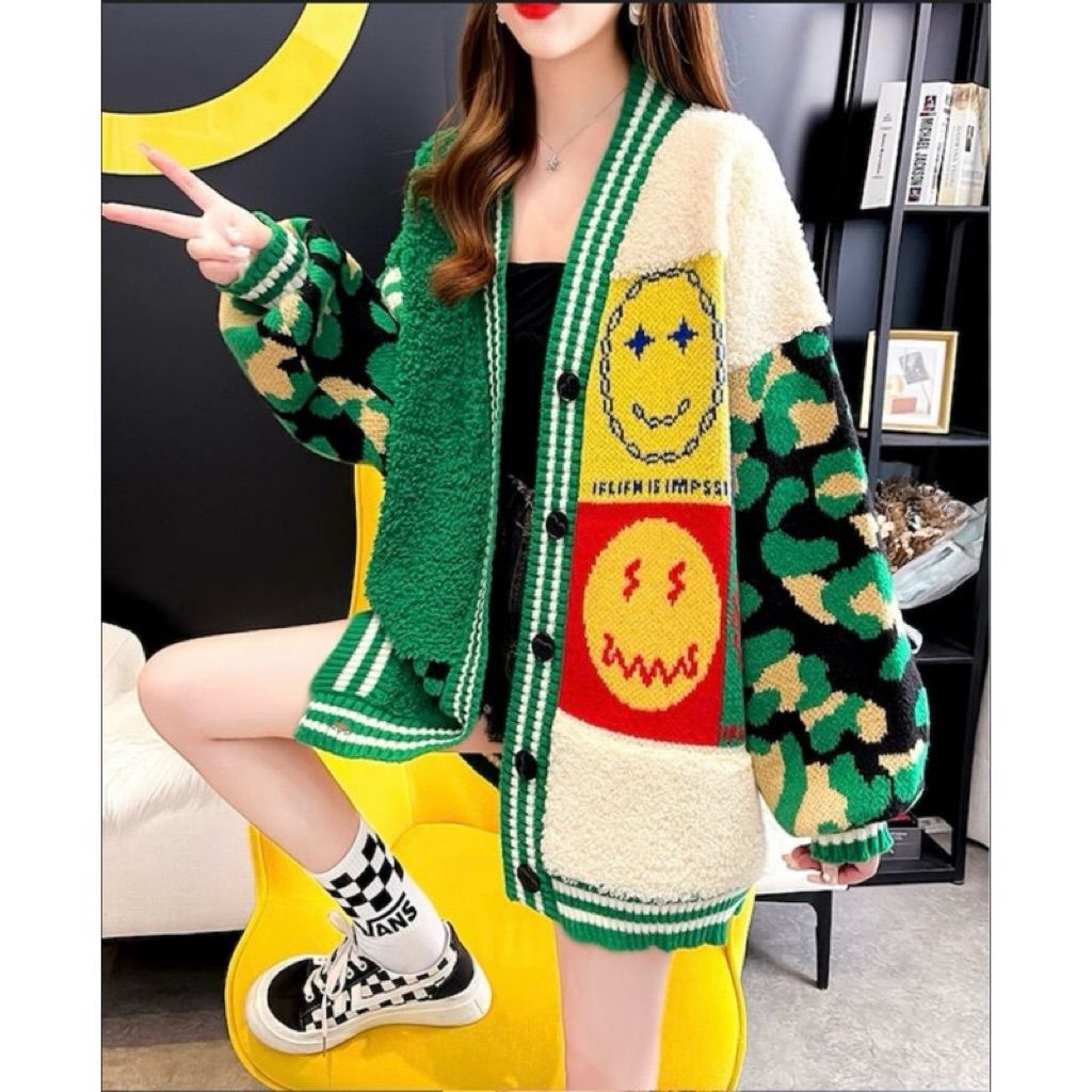 [New] Cardigan Smile Multicolor