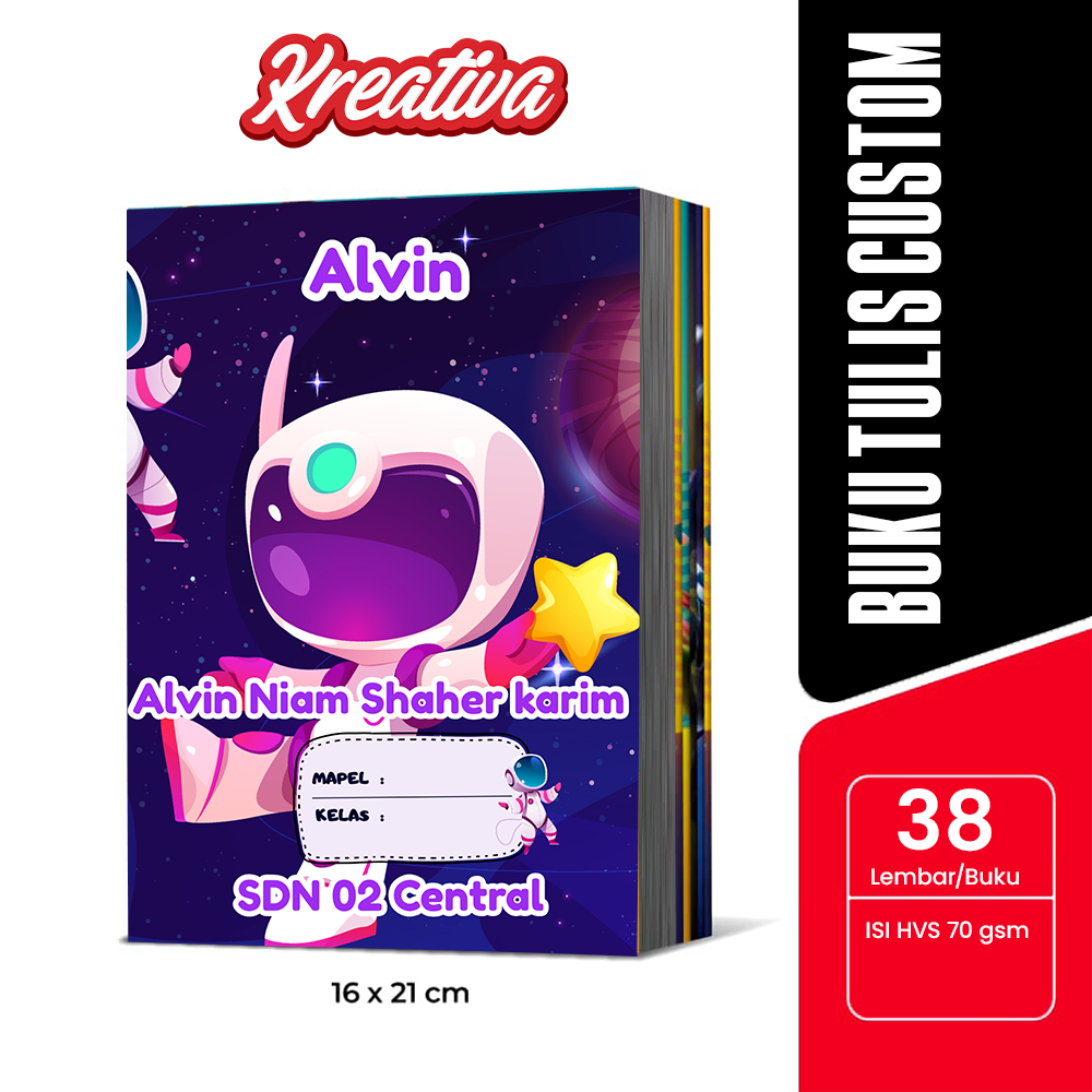 

BUKU TULIS CUSTOM FOTO NAMA DLL SATUAN