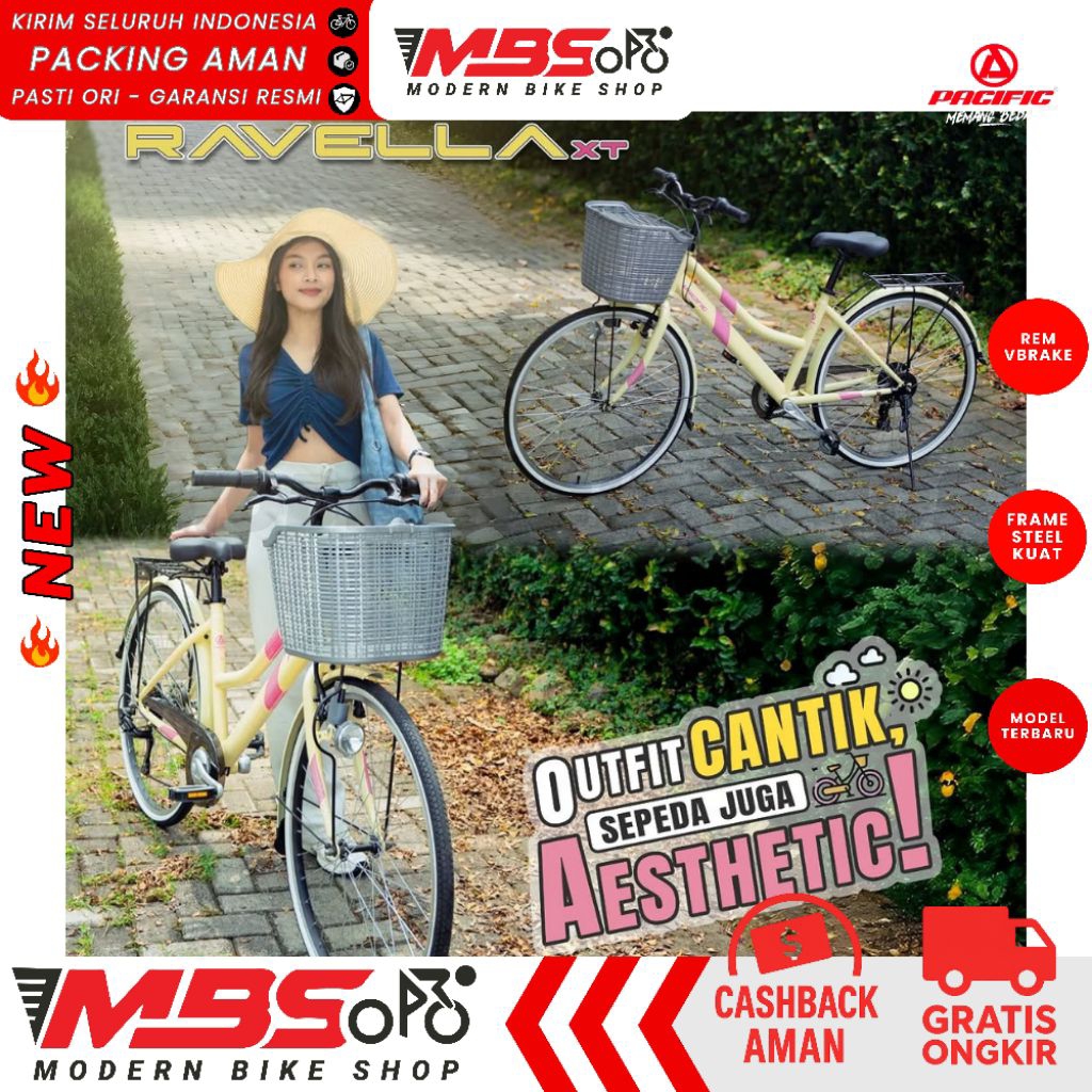[TERBARU] Sepeda CTB 26 Inch PACIFIC Ravella XT lite – Sepeda Dewasa Remaja Ringan & Stylish Wanita 