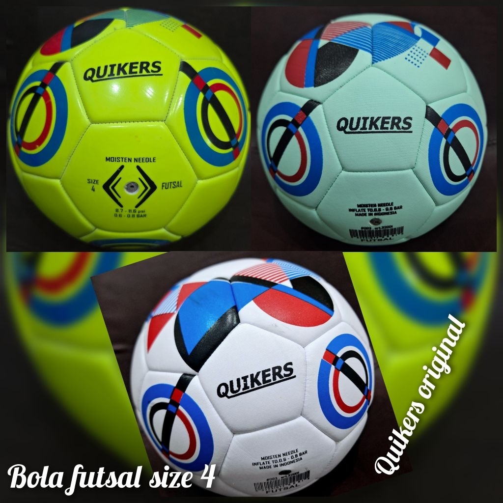 Bola Futsal Size 4 Quikers Menpis / Bola Futsal Empuk