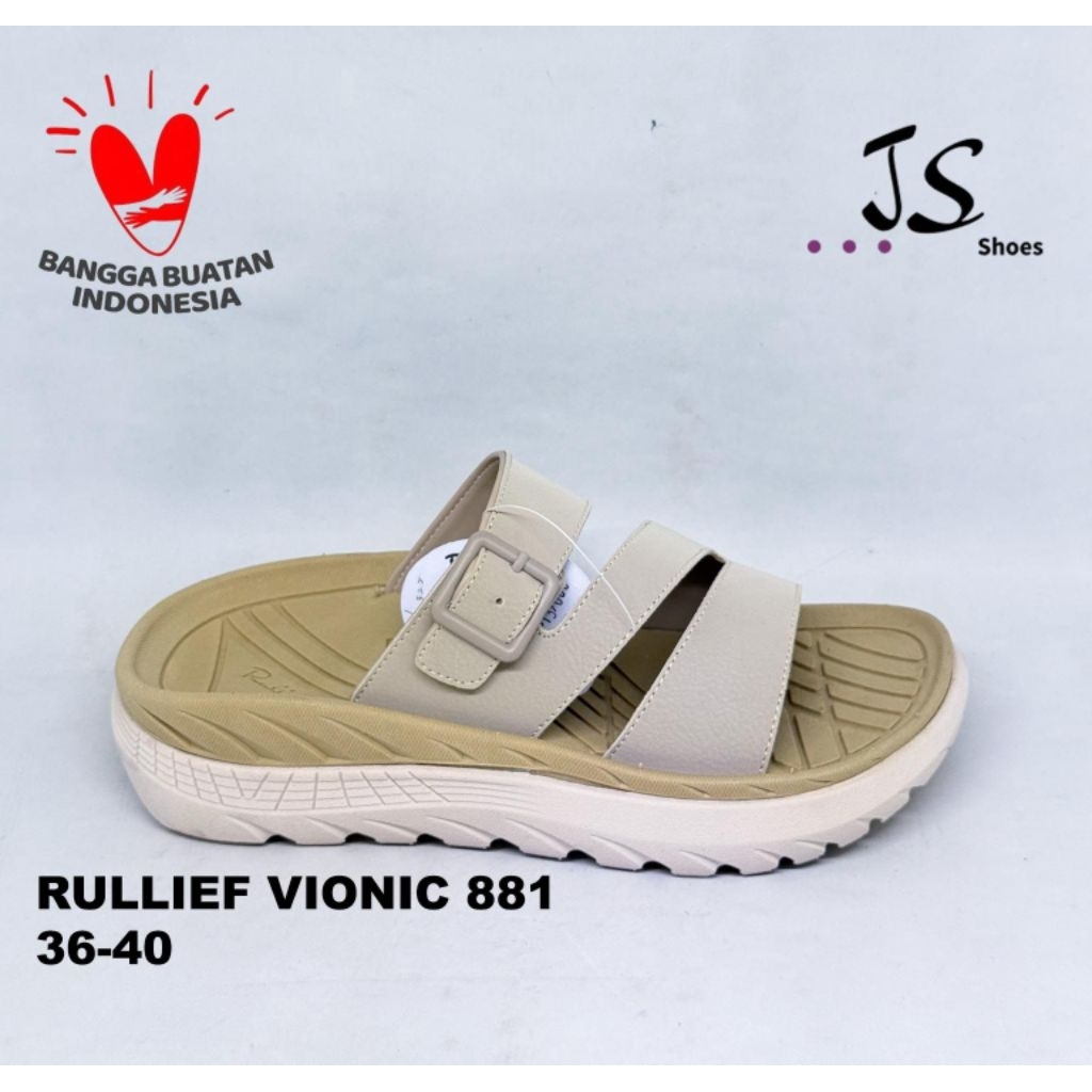 RULLIEF VIONIC 881 - SANDAL SLOP CASUAL WANITA DEWASA MERK RULLIEF ORIGINAL