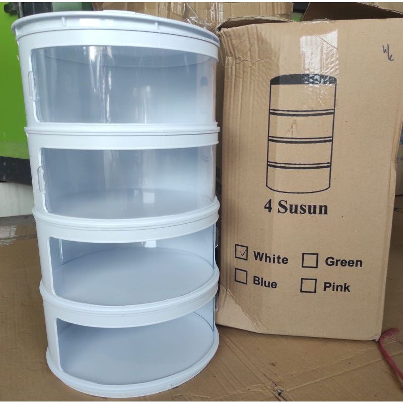 Tudung Saji 4 Susun BPA Free Tutup Transparan