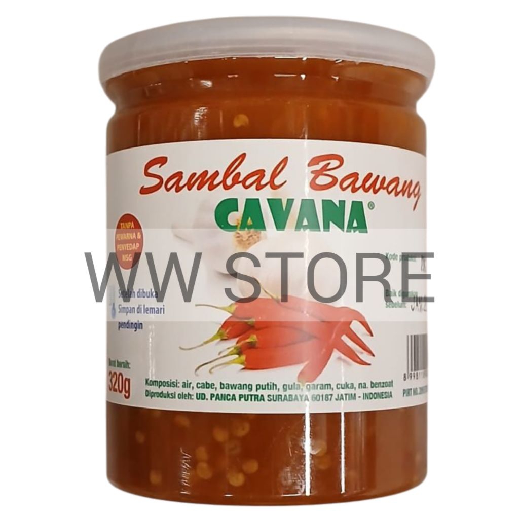 

Sambal Bawang TANPA PEWARNA & PENYEDAP MSG halal MUI CAVANA 320g