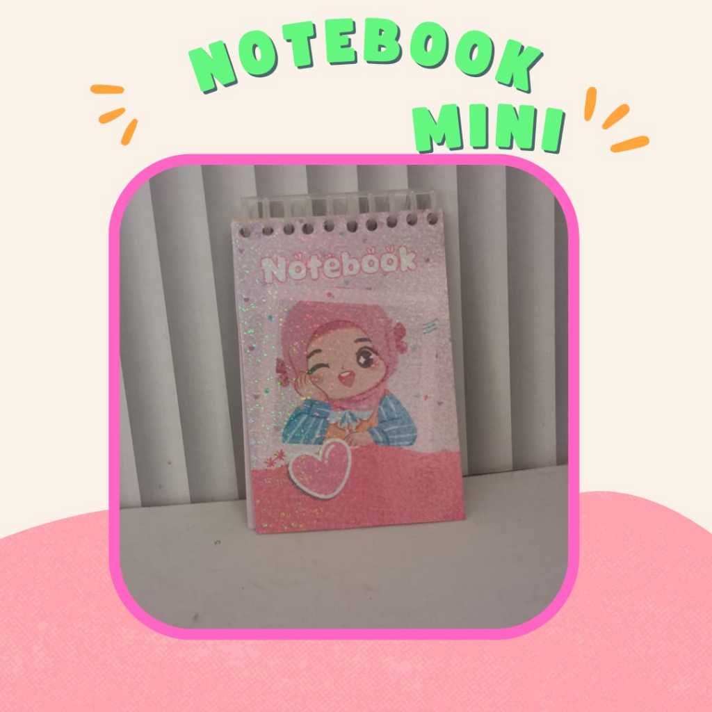 Notebook Mini Custom Glitter | Buku Catatan Lucu, Souvenir, Hadiah Estetik