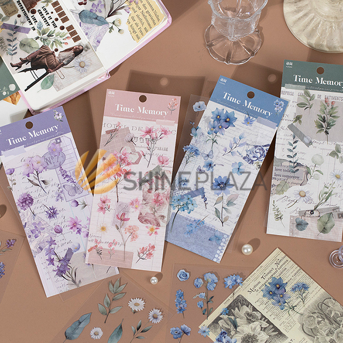 

Time Memory Flower PET Diary Deco Stickers - Stiker Lucu