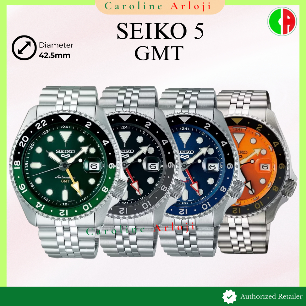 ORIGINAL Jam Tangan Pria SEIKO 5 GMT Sports SSK001K1 / SSK003K1 / SSK005K1 / SSK035K1 Automatic