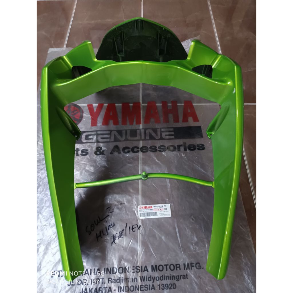14D-F8311-00-P4 panel tameng dada dasi depan yamaha mio soul karbu hijau original yamaha