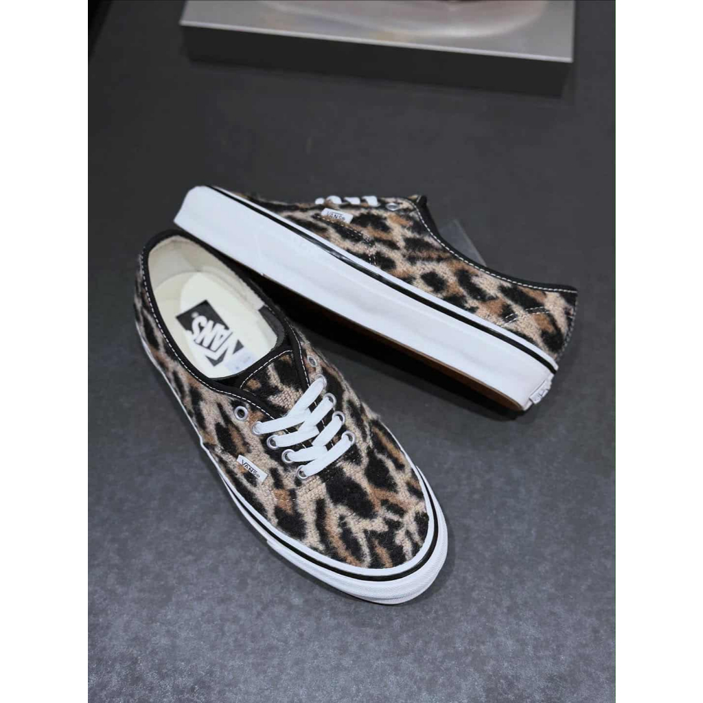 VANS AUTHENTIC 44 LX PREMIUM LEOPARD BLACK BROWN ORIGINAL
