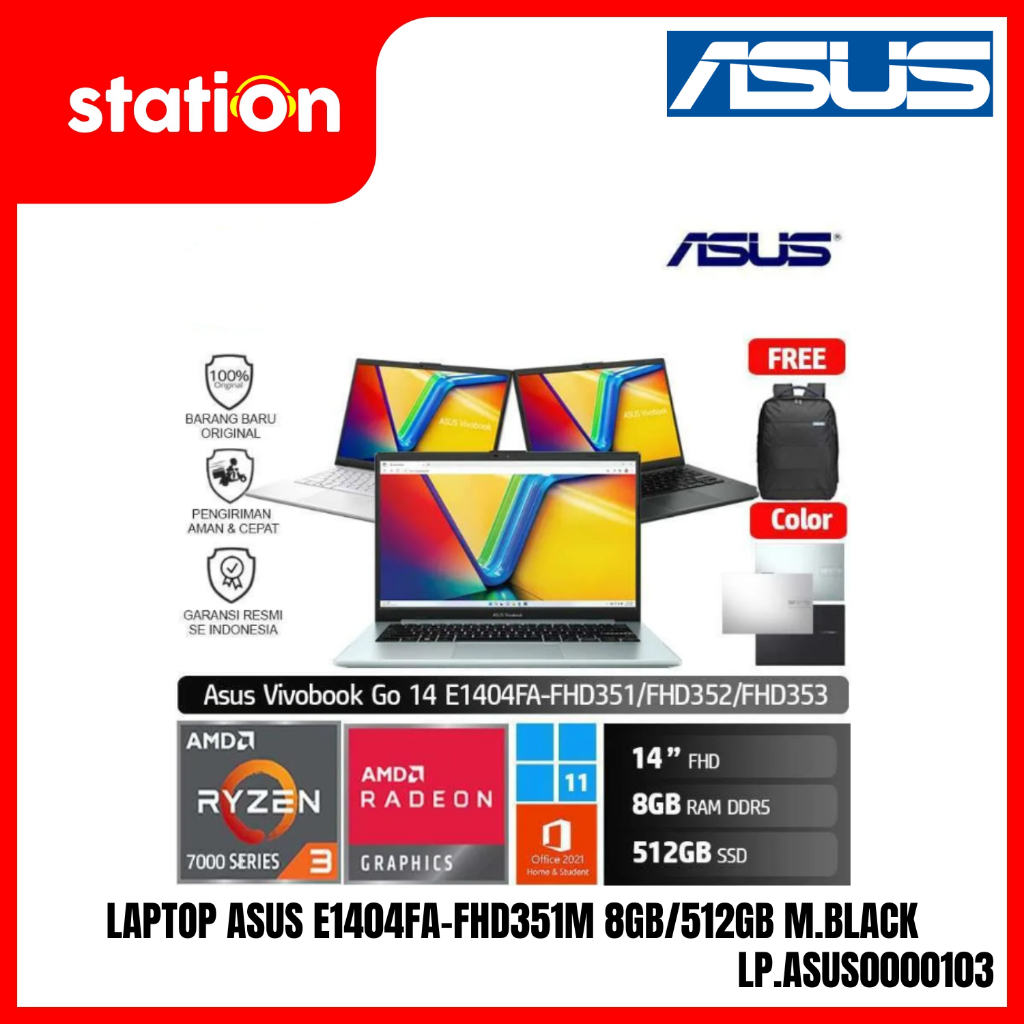 LAPTOP ASUS E1404FA-FHD351M 8GB/512GB M.BLACK