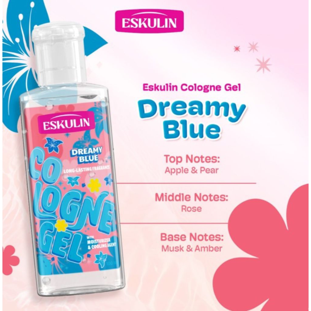 ESKULIN, MINYAK WANGI, ESKULIN GEL, ESKULIN COLOGNE GEL, ESKULIN DREAMY BLUE, MINYAK WANGI.