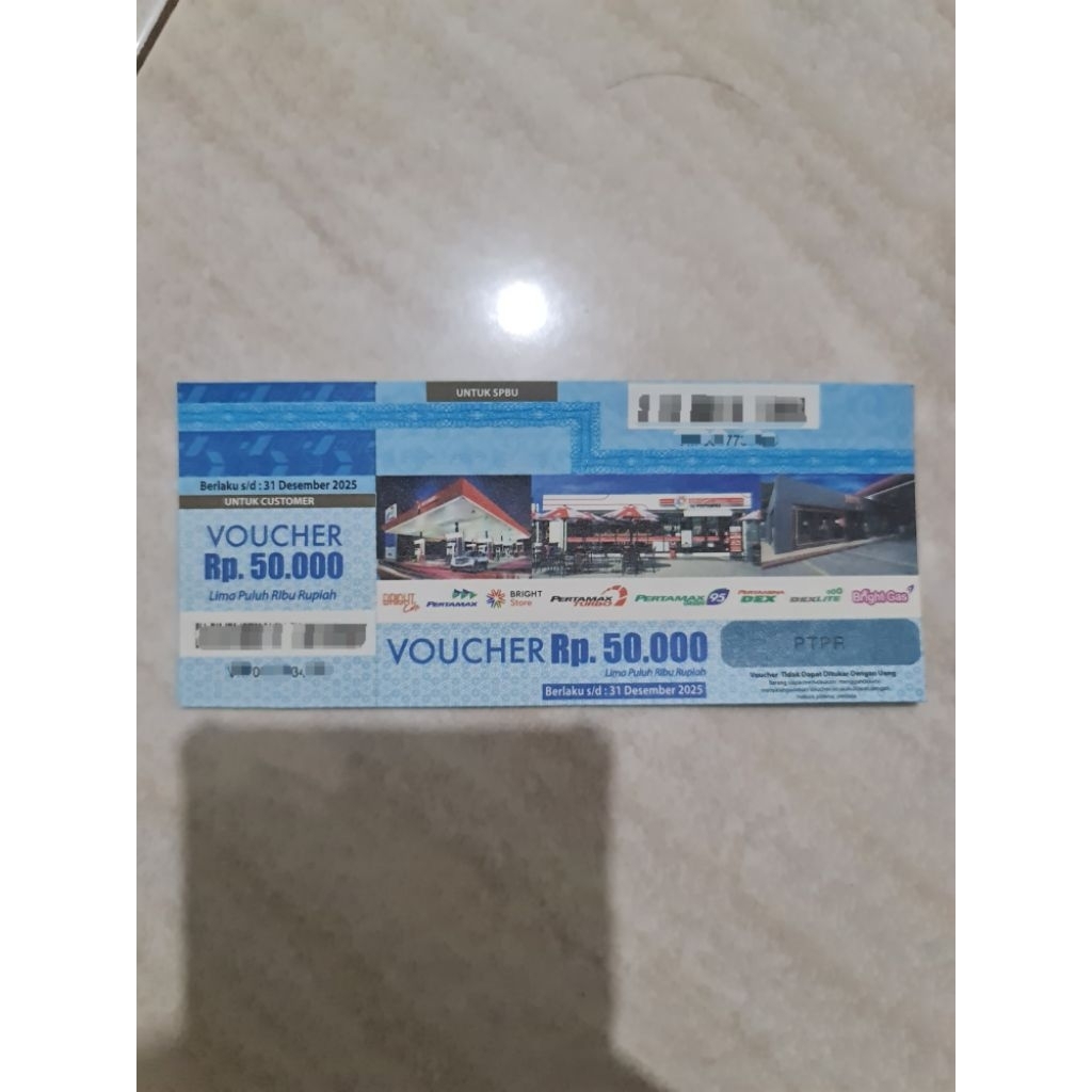 Voucher SPBU Pertamina 50rb