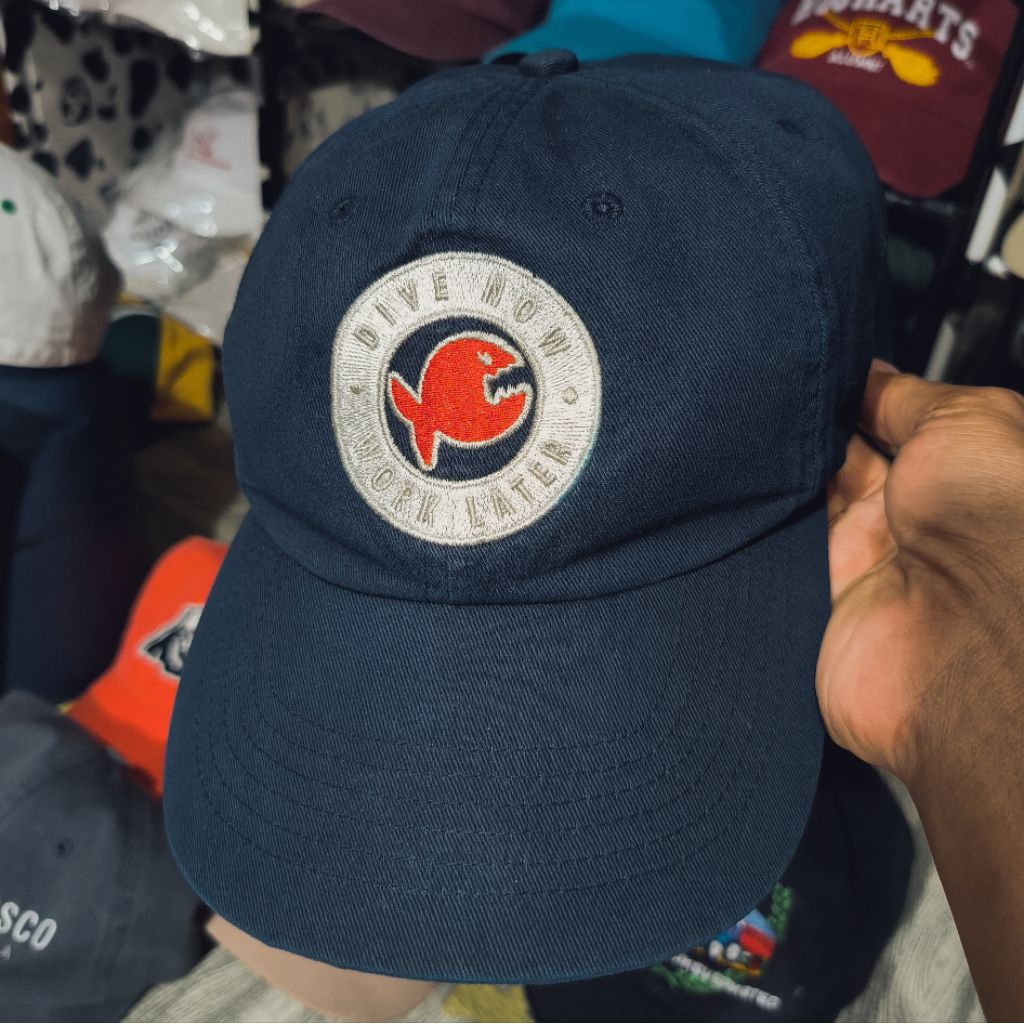Topi logo ikan ceper IQ Company