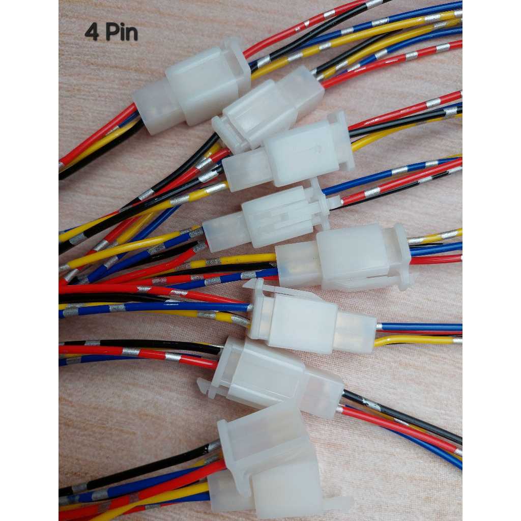 Soket Sambung 4 Pin Kecil / Mini Socket Kabel Konektor Mobil Motor (1 Set)