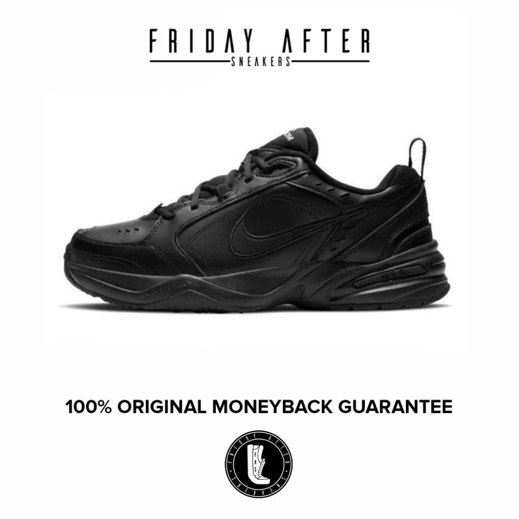 Sepatu Sneakers Pria Nike Air Monarch IV Black Black Original Resmi