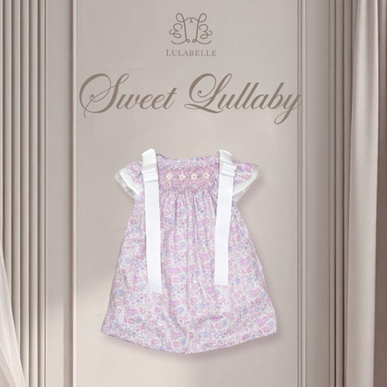 Lulabelle - Freya Dress in Lilac - Hand Smocking and Embroidery Dress for Baby and Kids