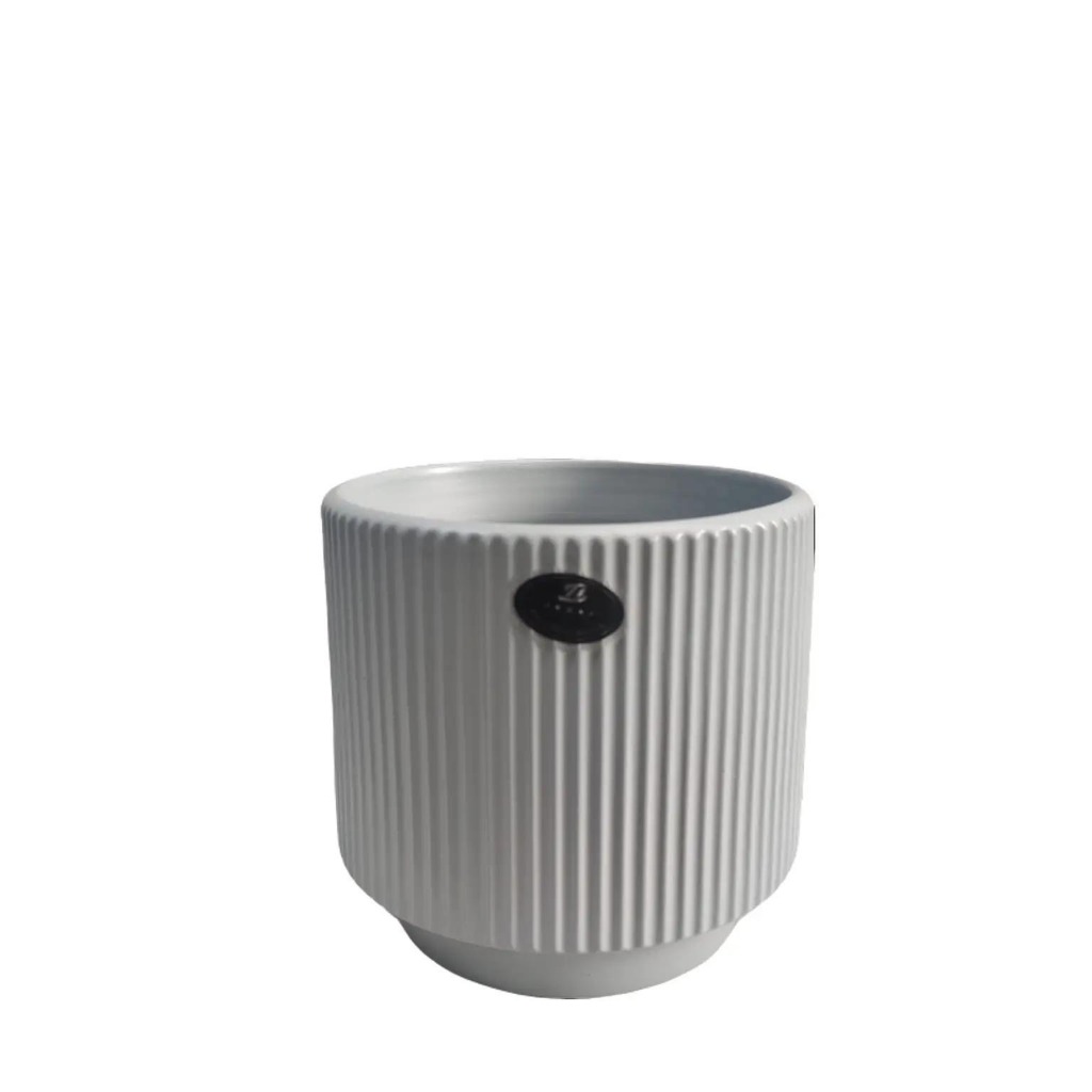 Pot Mini Pot Keramik Pot Tanaman Hias Pot Bunga Pot Bulat Model Garis