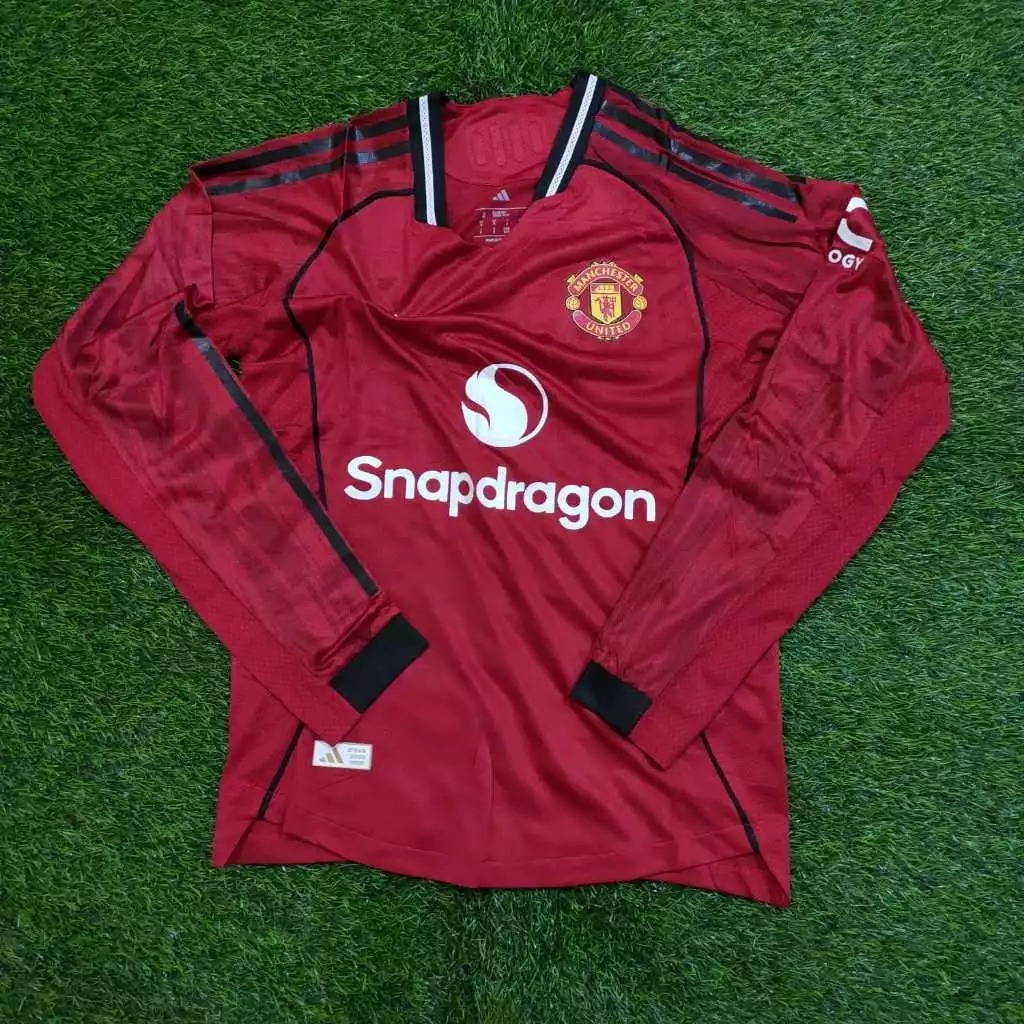 (PLAYER ISSUE) LONGSLEEVE LS JERSEY BOLA MU HOME 2025/2026 LENGAN PANJANG NEW