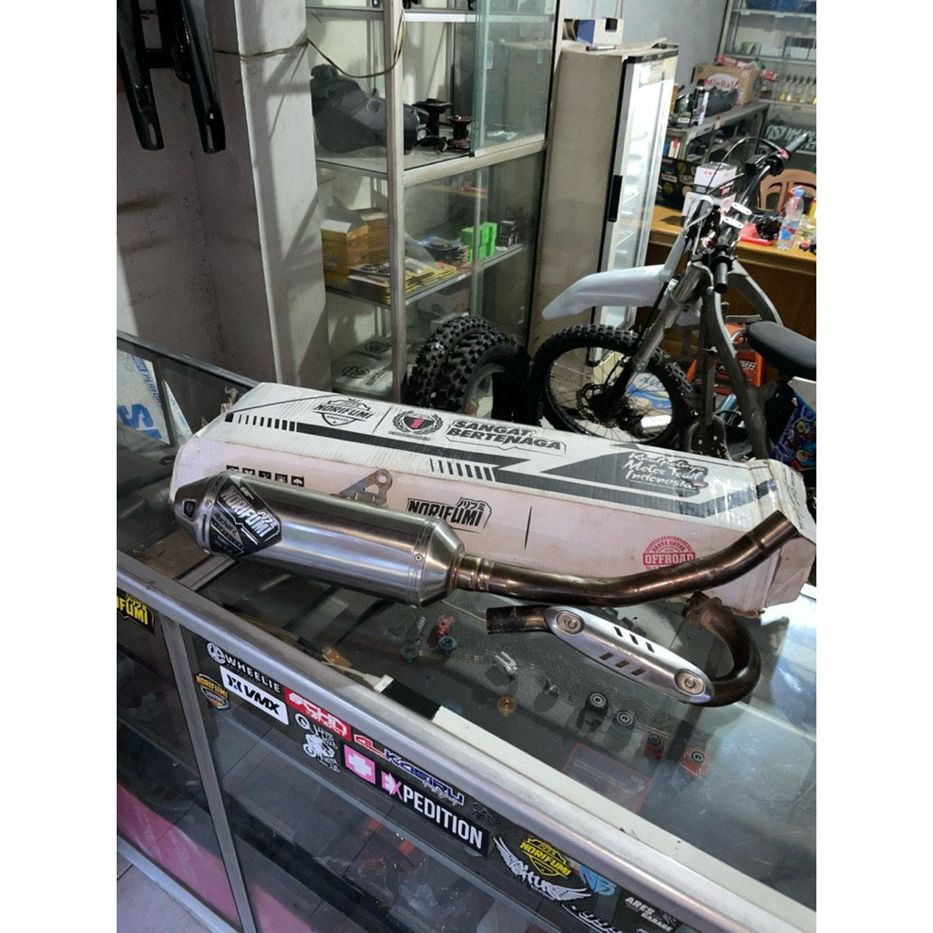 KNALPOT NORIFUMI ROCKET 4 ORIGINAL KLX DTRACKER 150 SECOND KNALPOT ROCKET 4 ORI