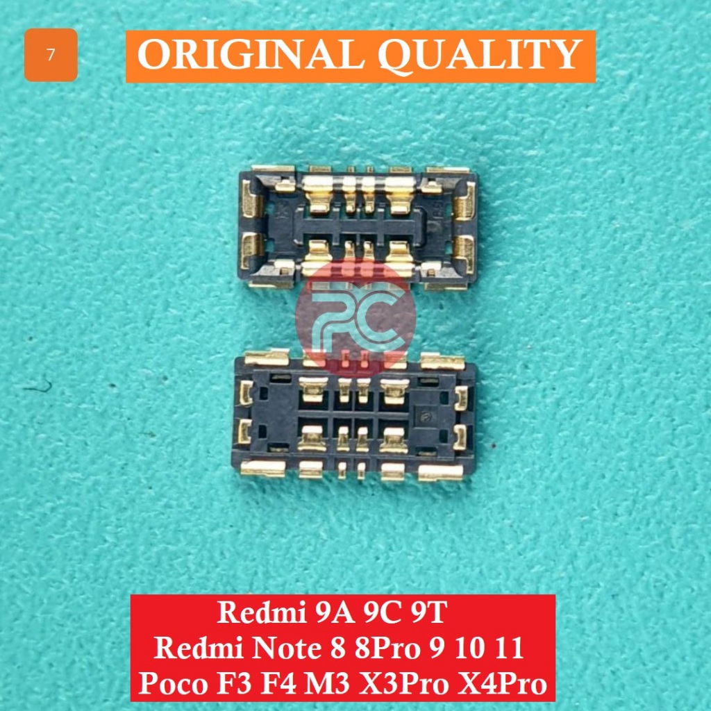 Konektor Batt Redmi 9A 9C 9T/ Note 11/Poco F3 F4 M3 X3Pro X4Pro Original Conecctor Battery Di Mesin