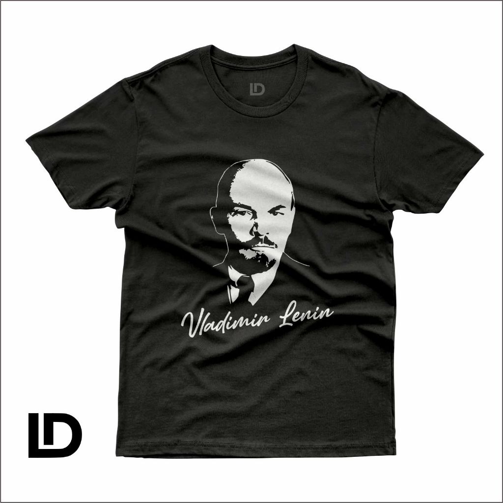 Kaos Distro Vladimir Lenin Cotton Combed 24s Kaos Tokoh