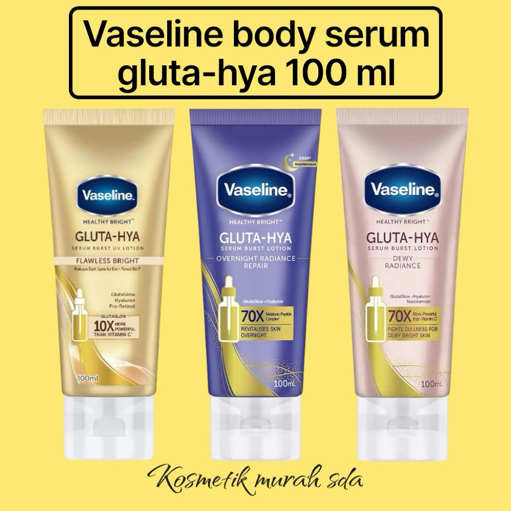 vaseline body serum gluta-hya 100 ml