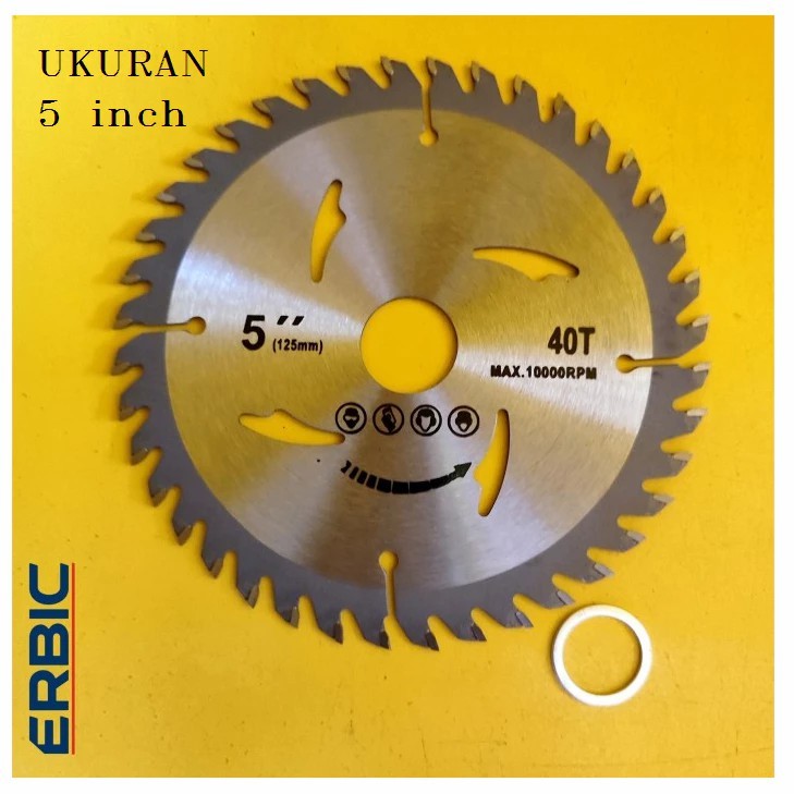 Mata Gerinda Potong Kayu Triplek 5inch Mata Mesin gergaji kayu Sirkel 5 inch 40T Circular Saw blade 