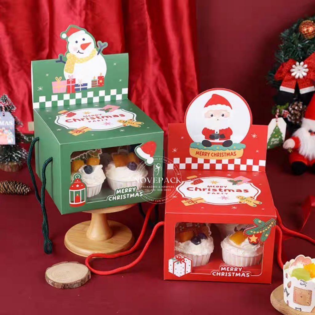 (5 PCS) BOX KOTAK DUS HAMPERS CHRISTMAS NATAL TALI JINJING