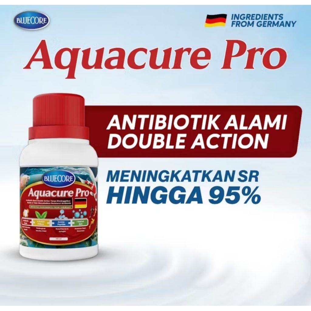 BlueCore AquaCure-Pro Antibiotik Alami Ikan dengan Double Action Formula (Extra Herbs) untuk menyemb