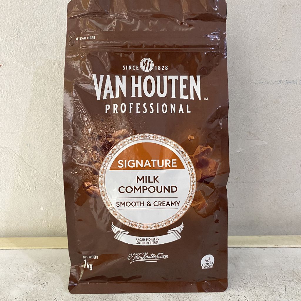 Van houten professional signature MILK chocolate compound coin 1 kg | cokelat coin van houten