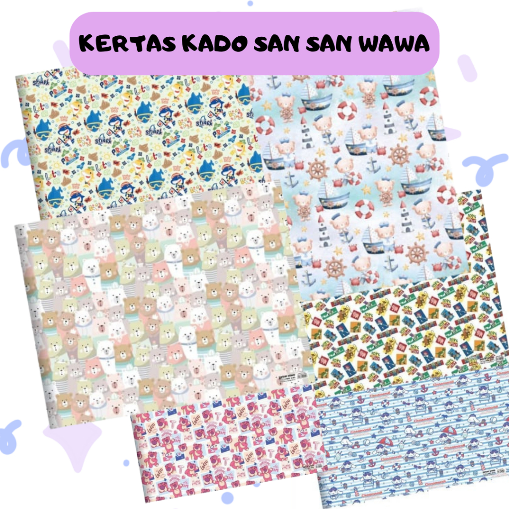 

KERTAS KADO SANSAN WAWA DOFF PER LEMBAR