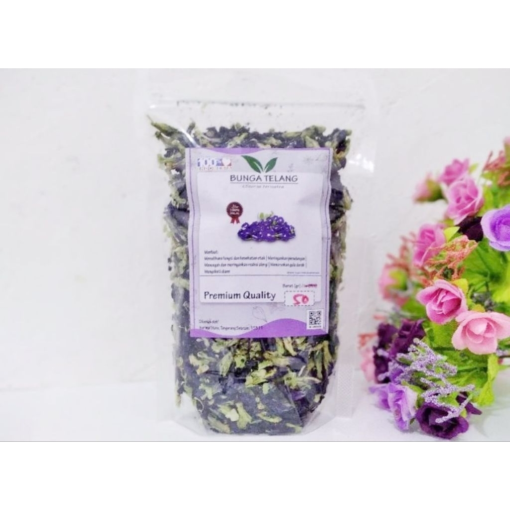 

Teh Telang Kering / Bunga Telang Kering 50gr KEMASAN EKONOMIS