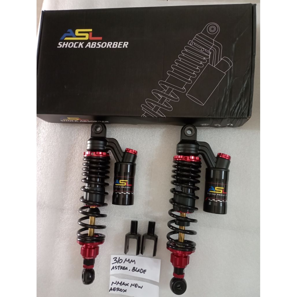 Shock ASL 310MM Black Red Astrea Blade Nmaxnew Aerox Original ASL Racing