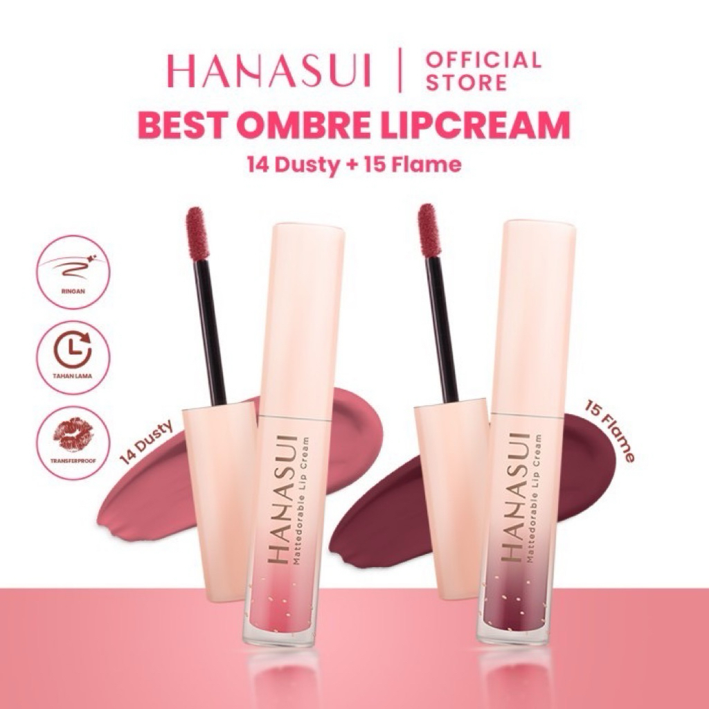 HANASUI LIPCREAM PAKET OMBRE