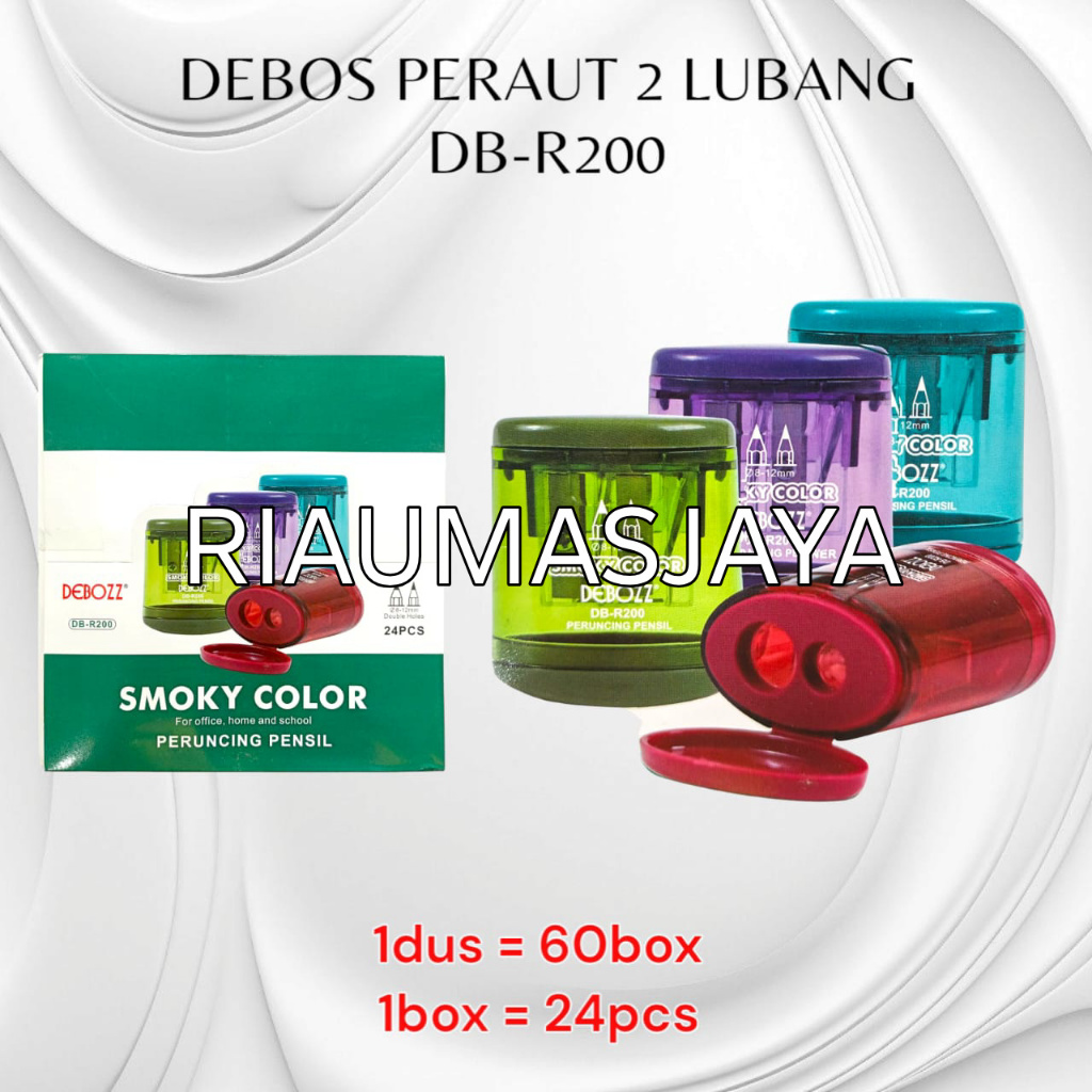 

Rautan Serutan Pensil 2 lubang + Tutup/ ruatan debos DB-R100/DB-R200